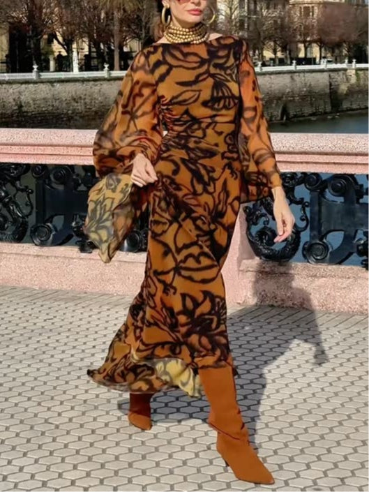 Eleanor | Printed Long Dress