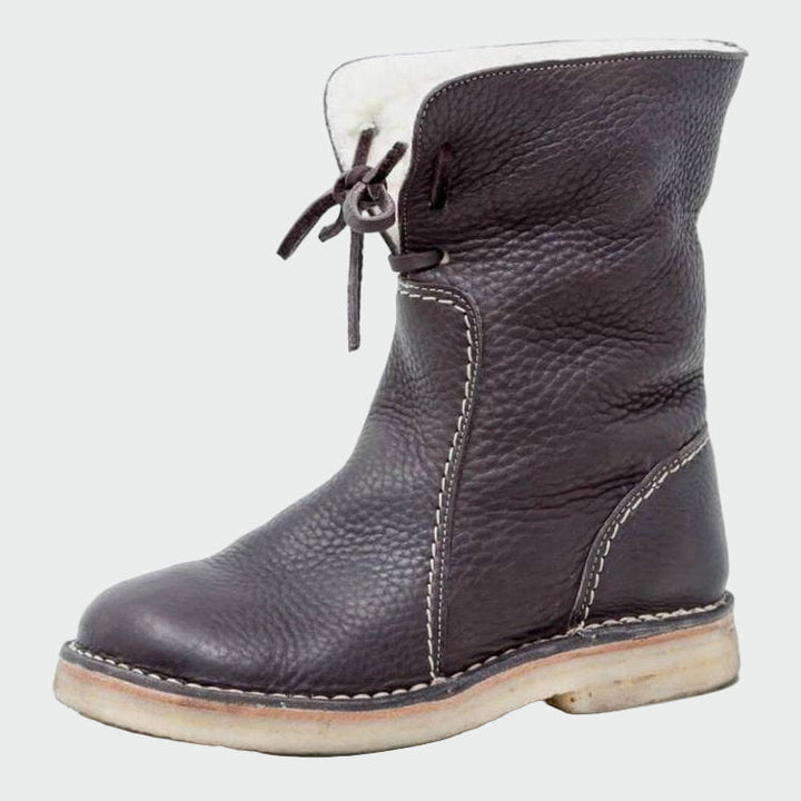 Martha | Waterproof Leather Wool-Blend Boots