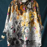 Sophie | Printed Dog-Print Relaxed Blouse