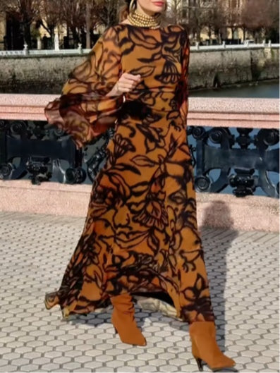 Eleanor | Printed Long Dress