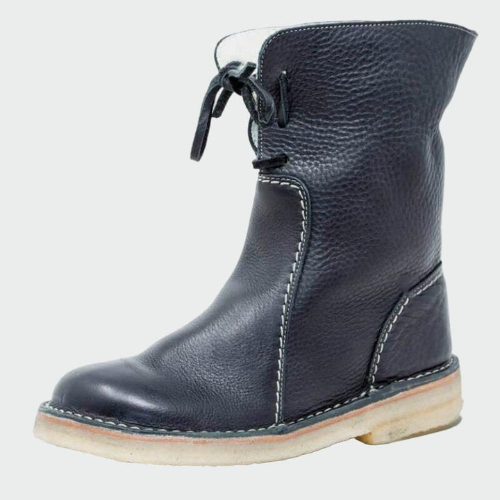 Martha | Waterproof Leather Wool-Blend Boots