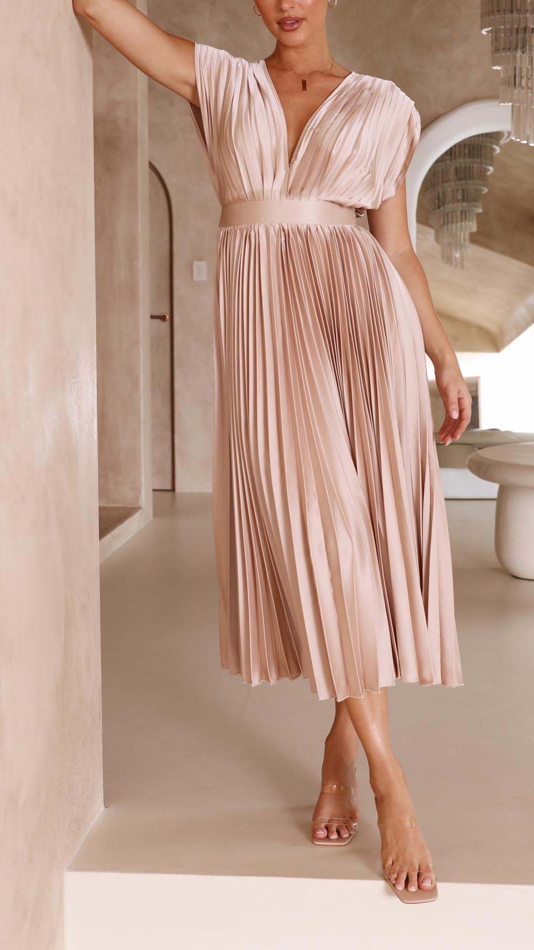 Amber | Elegant Pleated Dress