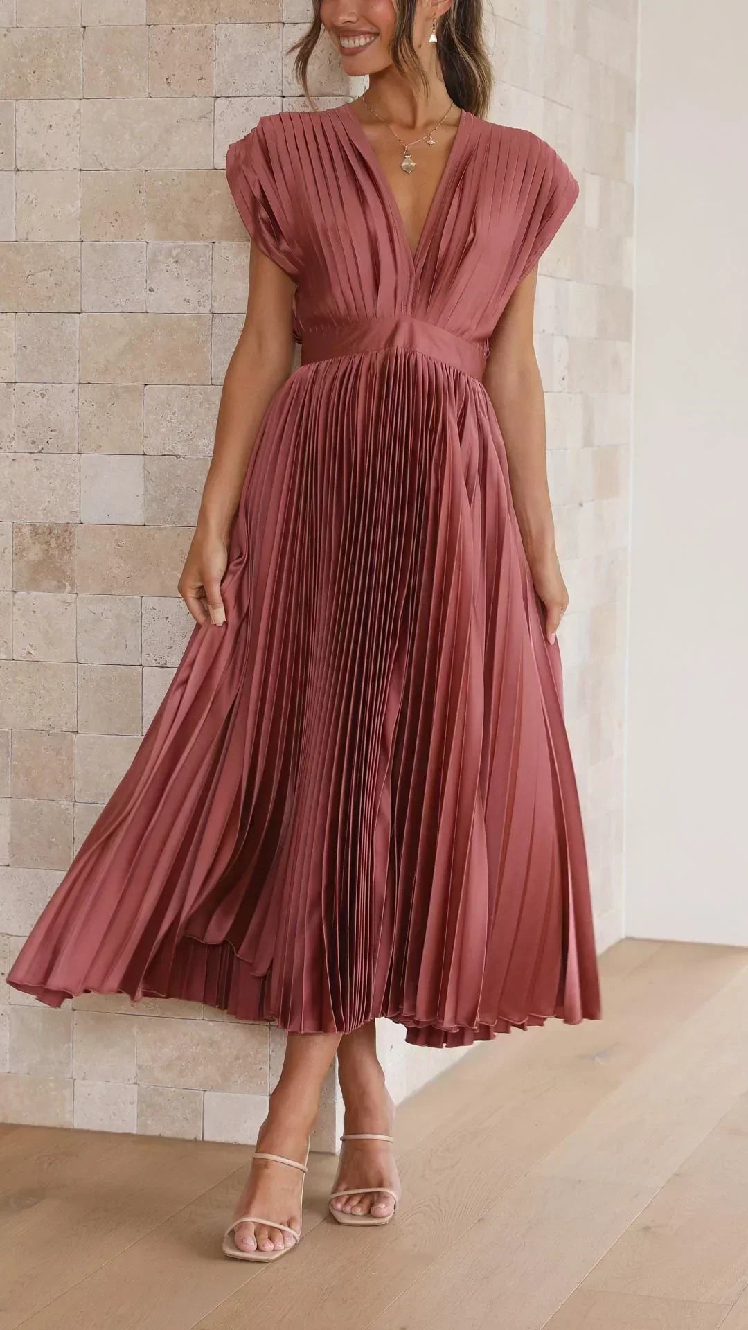 Amber | Elegant Pleated Dress