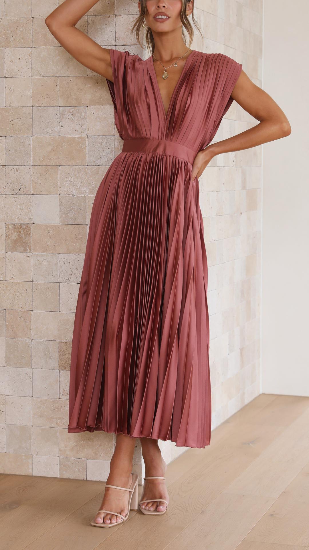 Amber | Elegant Pleated Dress