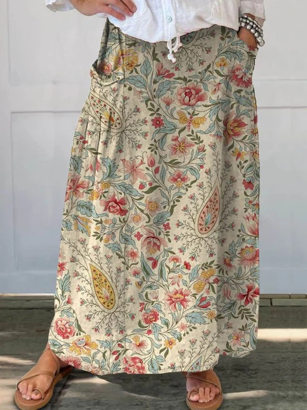 Rose | Lightweight Printed Skirt