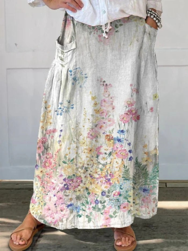 Marie | Lightweight Printed Skirt