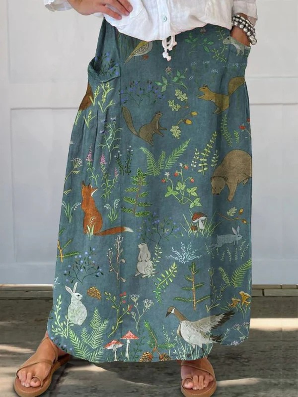 Martha | Lightweight Printed Skirt