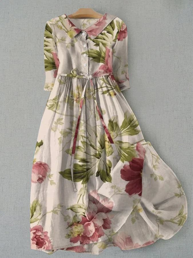 Emilia | Floral Lace-Up Dress