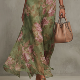 Emma | Chiffon Floral Maxi Backless Dress