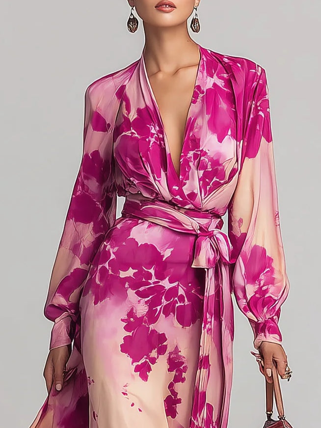 Annabel | Floral Maxi V-Neck Dress