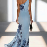 Georgia | Satin Maxi Off-Shoulder Dress