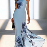 Georgia | Satin Maxi Off-Shoulder Dress
