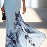 Georgia | Satin Maxi Off-Shoulder Dress