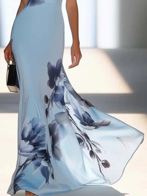 Georgia | Satin Maxi Off-Shoulder Dress