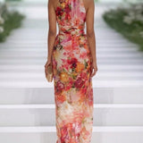 Carla | Chiffon Floral Maxi Sleeveless Dress