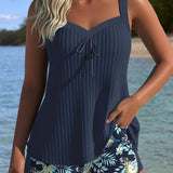 Ella | Striped Wide-Leg Tankini