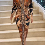 Monica | Printed Midi Dress
