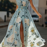 Valerie | Chiffon Floral Maxi Off-Shoulder Dress