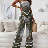 Hazel | Elegant Lace-Up Wide-Leg Set