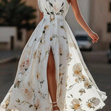 Valerie | Chiffon Floral Maxi Off-Shoulder Dress