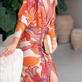 Monica | Printed Midi Dress