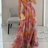 Betsy | Floral Printed Maxi V-Neck Dress