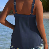 Ella | Striped Wide-Leg Tankini