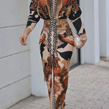 Monica | Printed Midi Dress