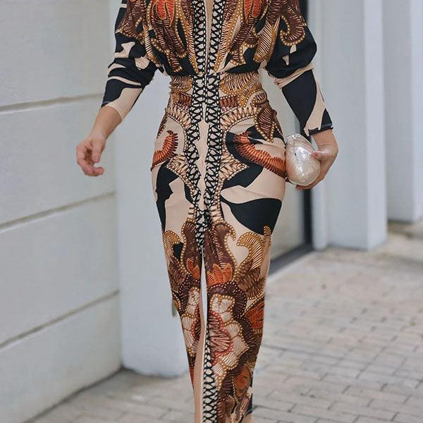 Monica | Printed Midi Dress