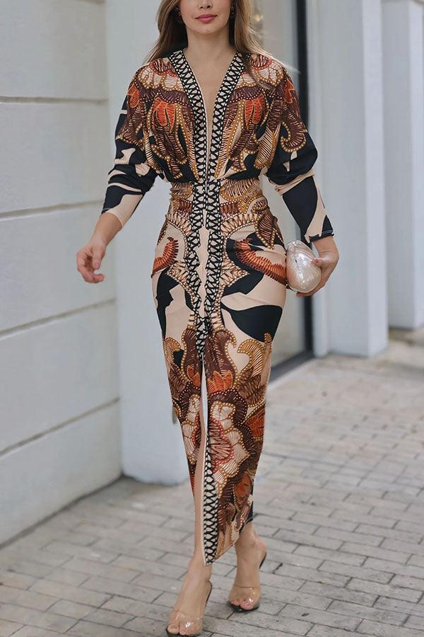 Monica | Printed Midi Dress