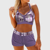 Charlotte | Striped High-Waisted Bikini