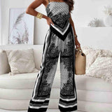 Hazel | Elegant Lace-Up Wide-Leg Set