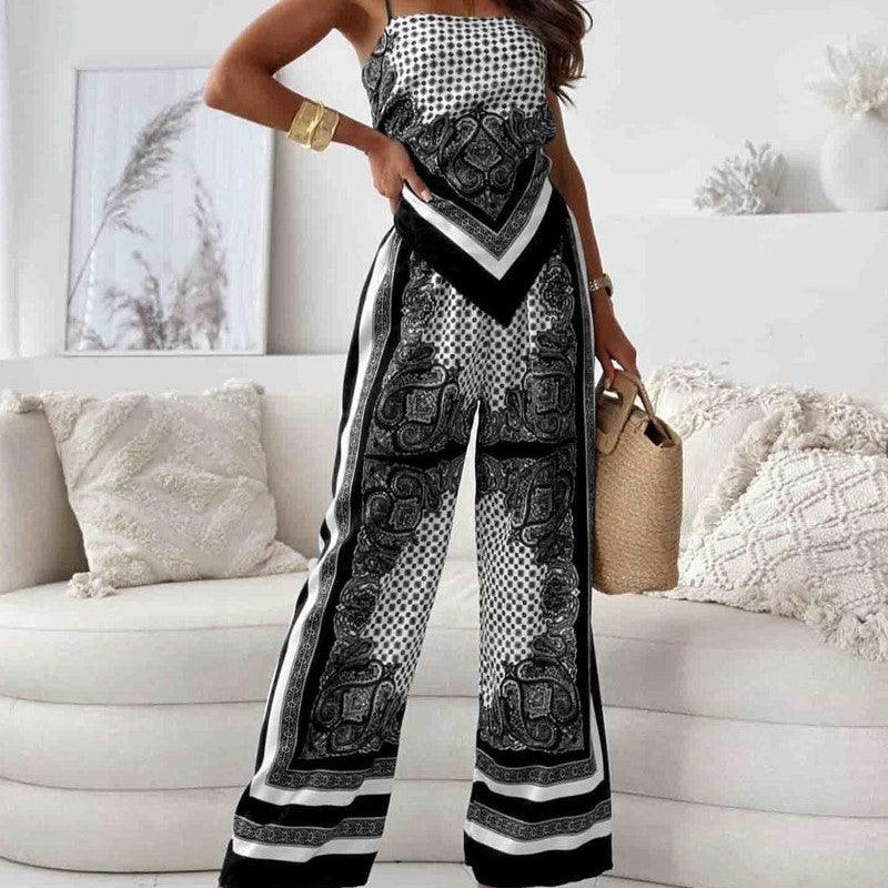 Hazel | Elegant Lace-Up Wide-Leg Set