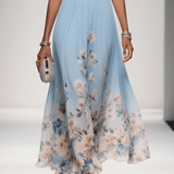 Hazel | Chiffon Floral Maxi V-Neck Dress