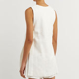Helena | Sleeveless Button-Detail Set