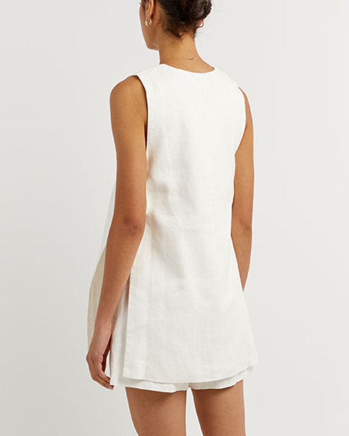 Helena | Sleeveless Button-Detail Set