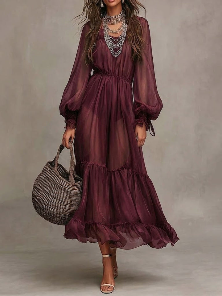 Ella | Elegant Midi V-Neck Dress