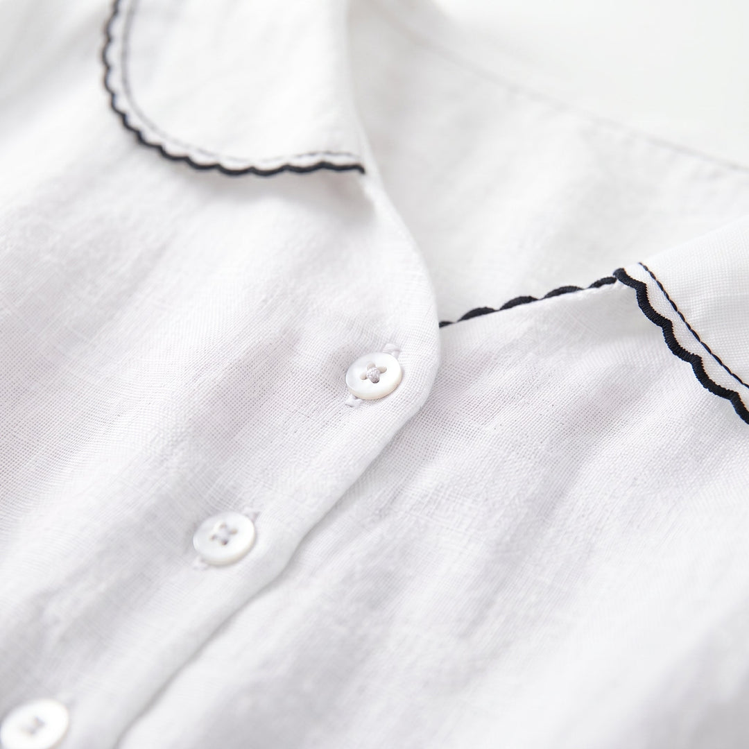 Freya | Elegant Cotton-Linen Half-Sleeve Dress