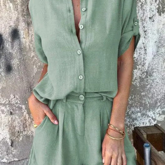 Madeleine | Breathable Button-Front Set